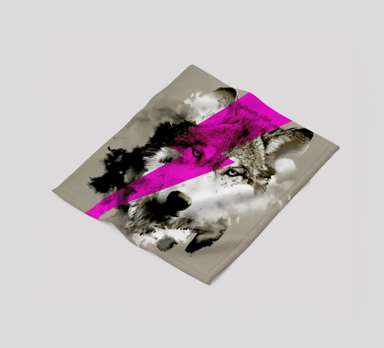 Wolf rocks fleecedeken van Róbert Farkas