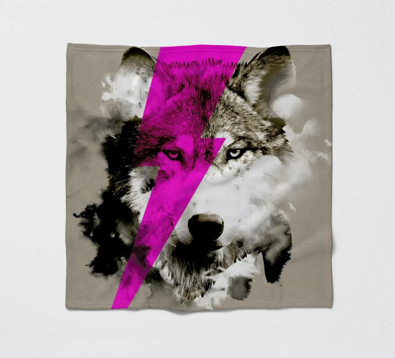 Wolf rocks fleecedeken van Róbert Farkas