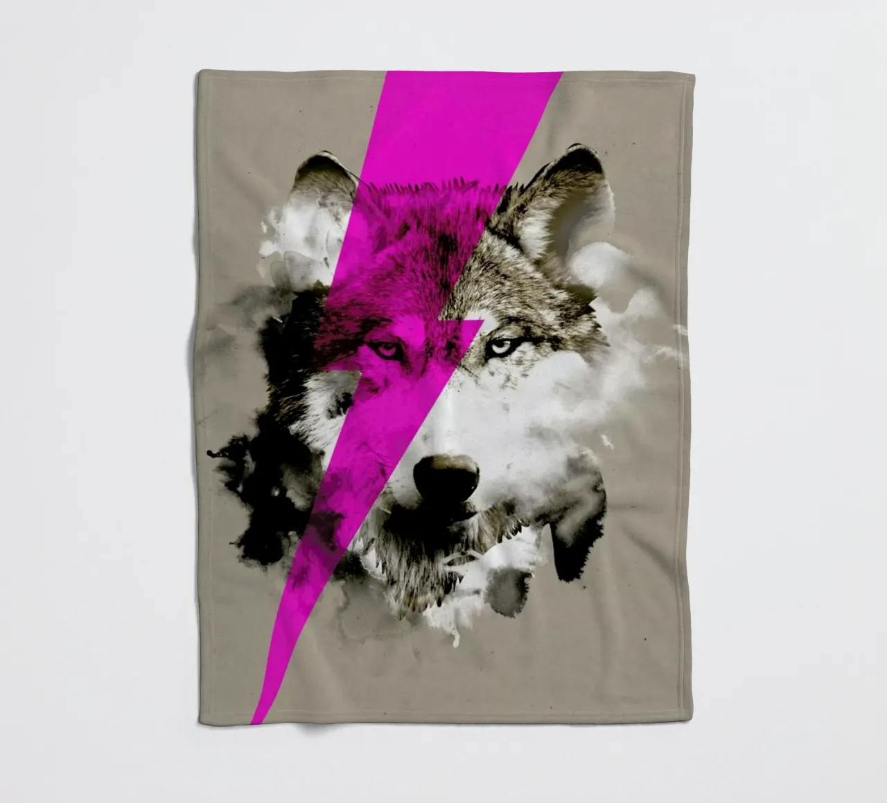 Wolf rocks fleecedeken van Róbert Farkas