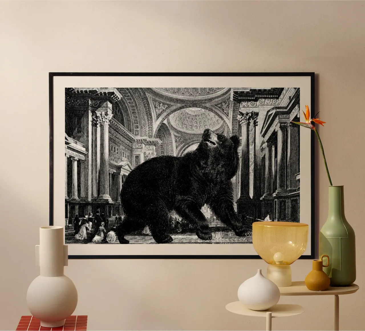 Raymond poster con telaio in plastica da The Gently Unfurling Sneak