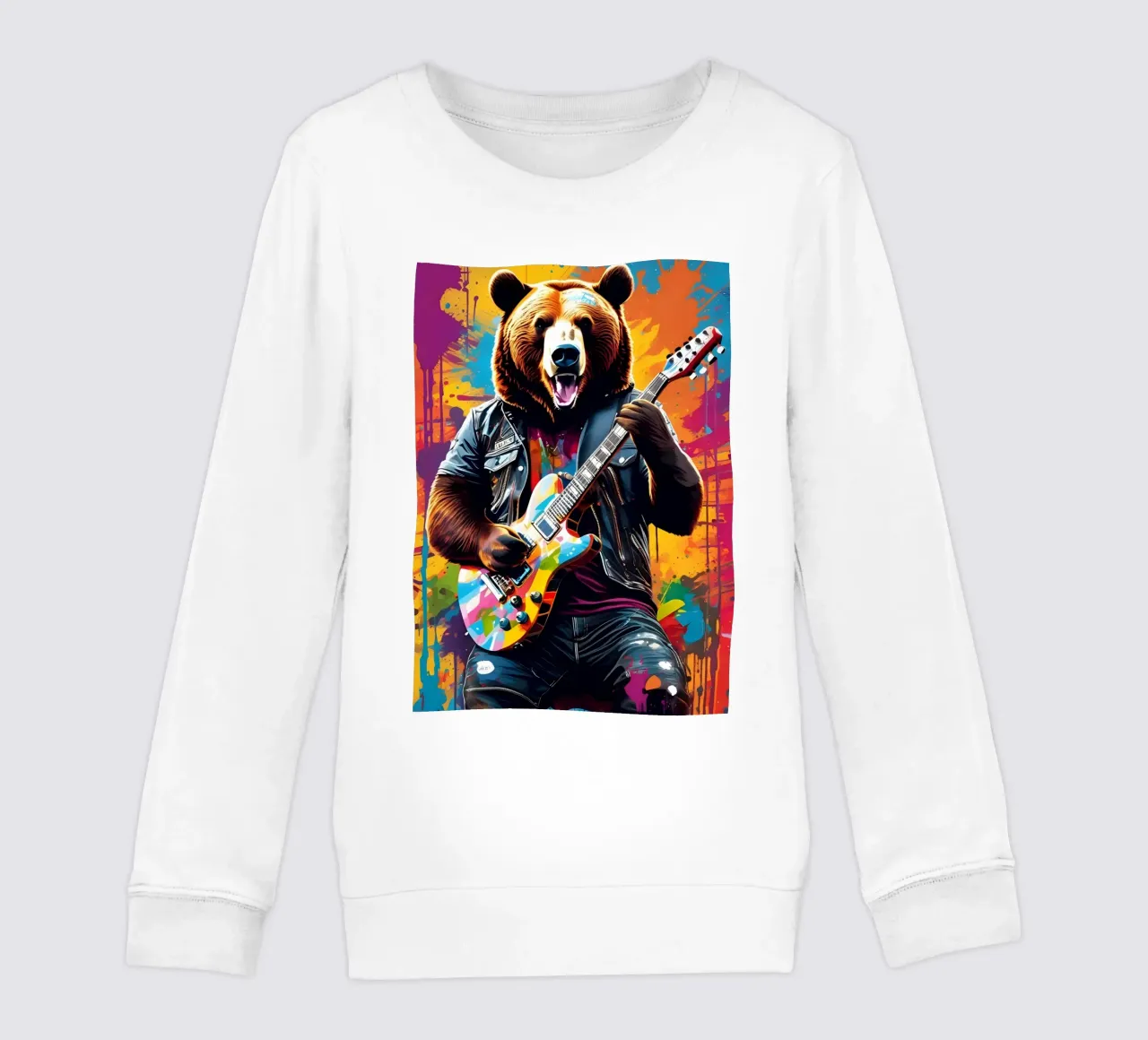 L'orso suona la chitarra, i graffiti felpa bambino da MakArena