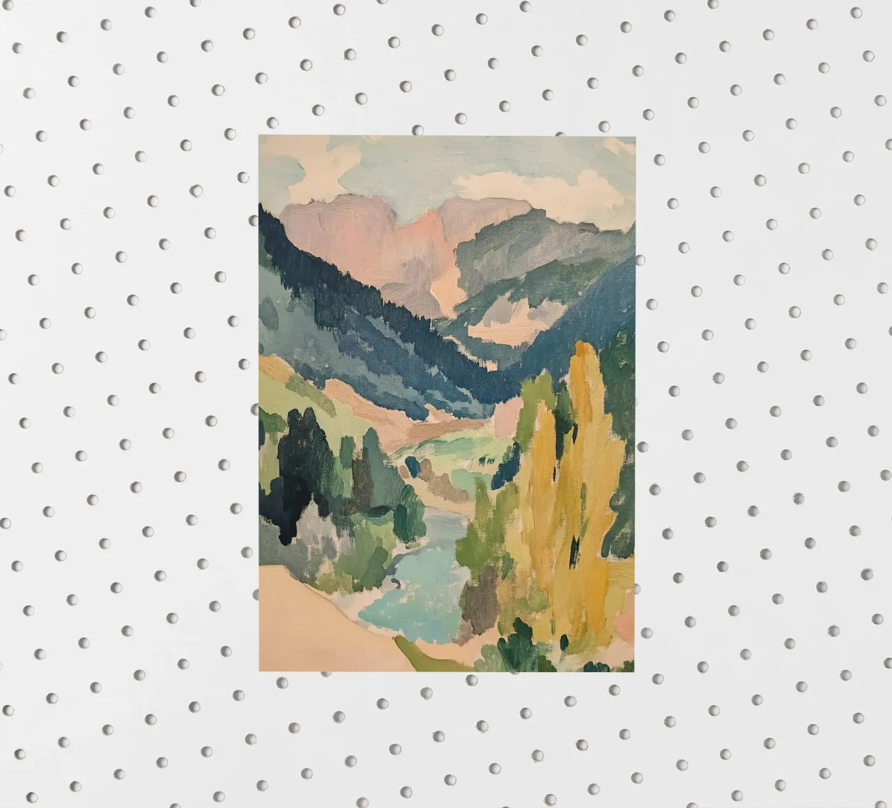 Matisse inspired landscape nature mountains Fauvism sticker by Euphoria Theresa