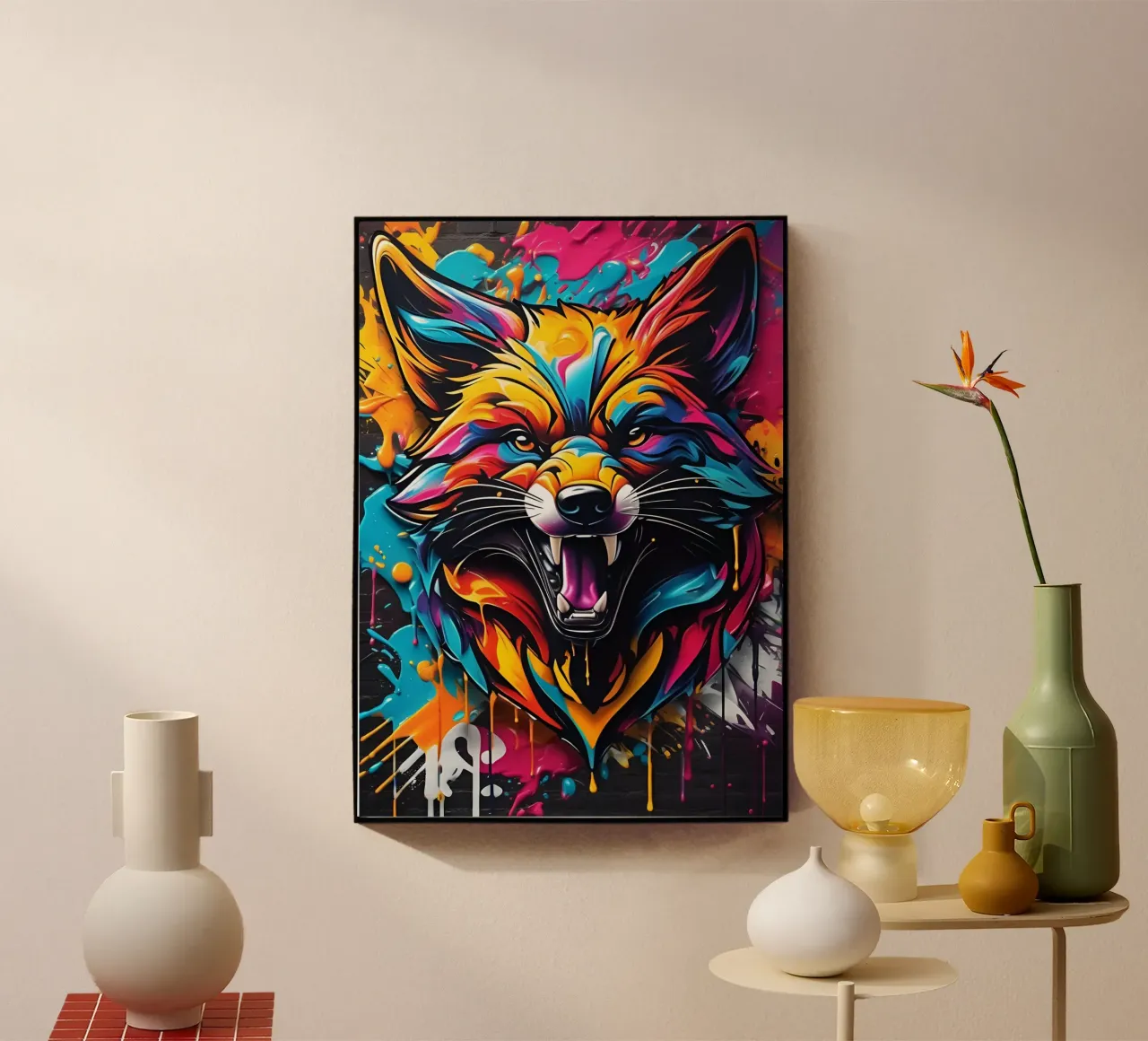 Aggressive fox, graffiti plexiglass da MakArena