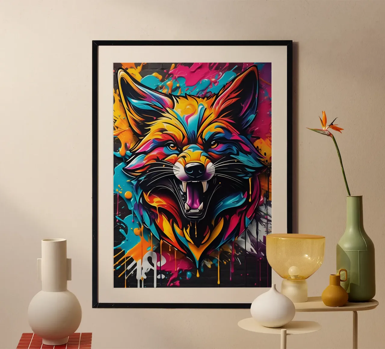 Aggressive fox, graffiti carta hahnemühle da MakArena
