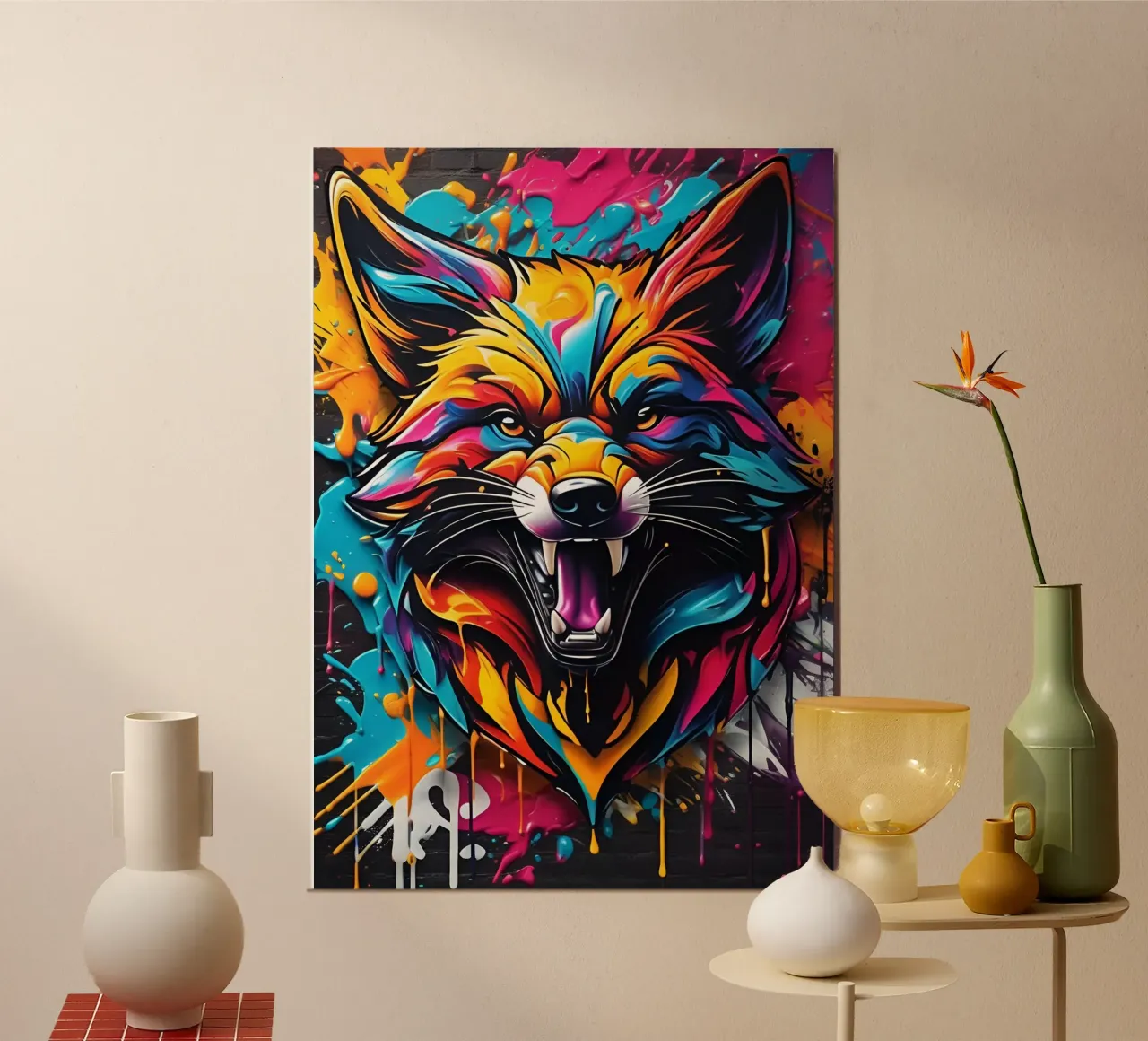 Aggressive fox, graffiti carta hahnemühle da MakArena
