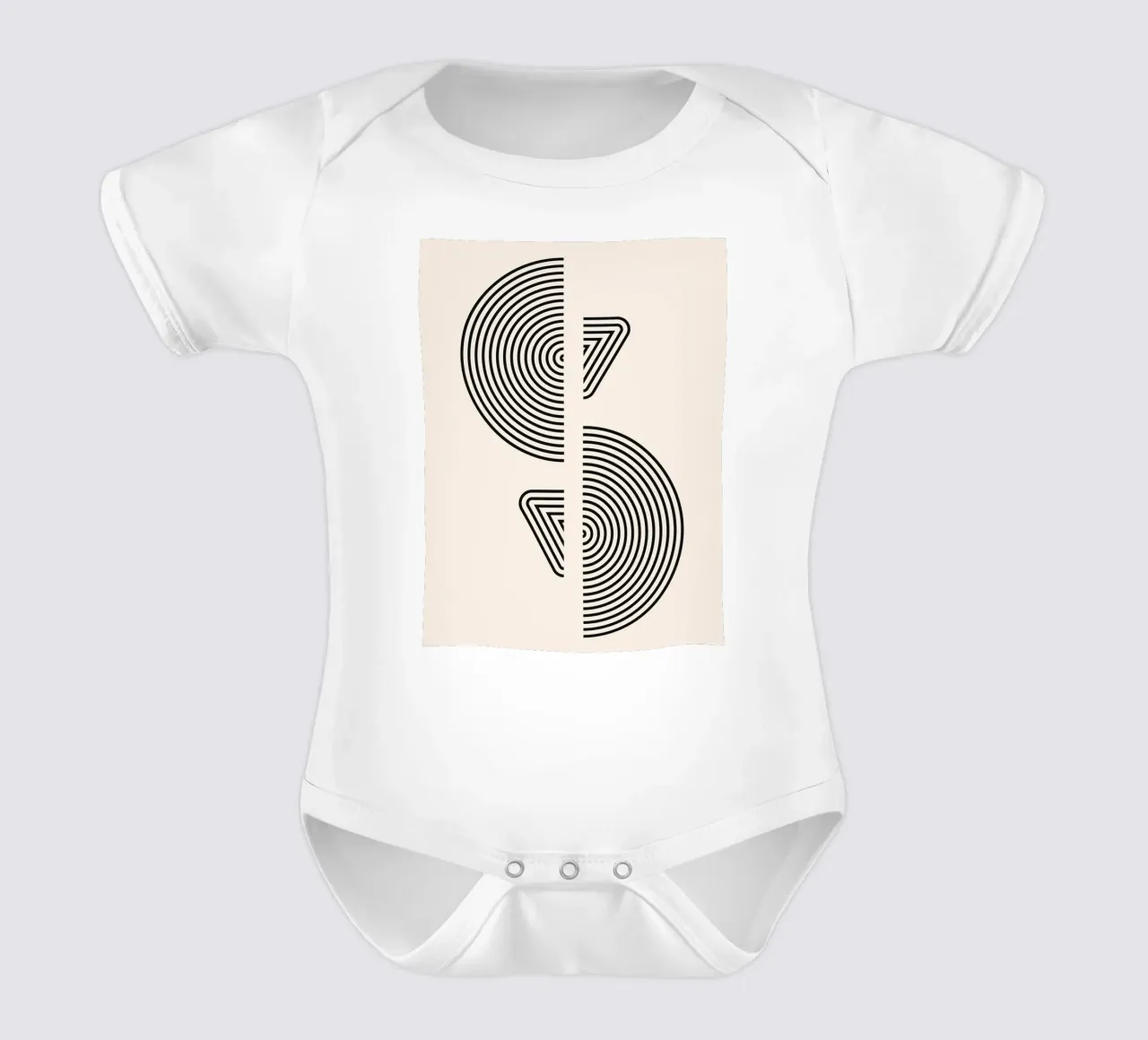Linee geometriche Moderno minimalista body neonato maniche corte da Whole©