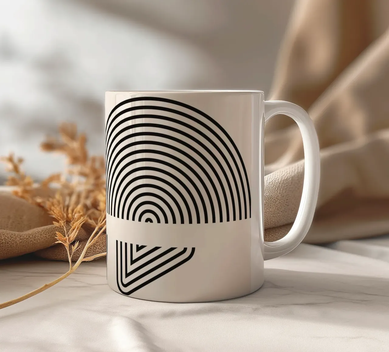 Linee geometriche Moderno minimalista tazza in ceramica da Whole©