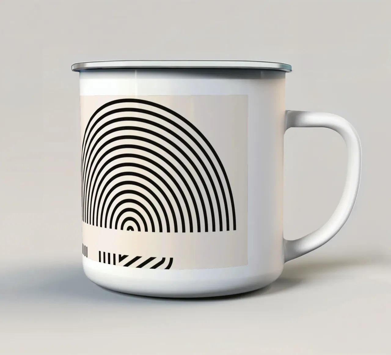Linee geometriche Moderno minimalista tazza in smalto da Whole©