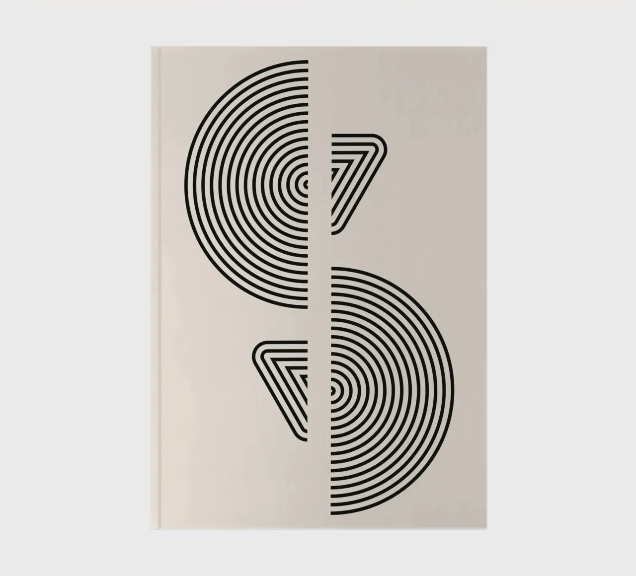 Geometric lines Modern Minimalist notebook by Whole©