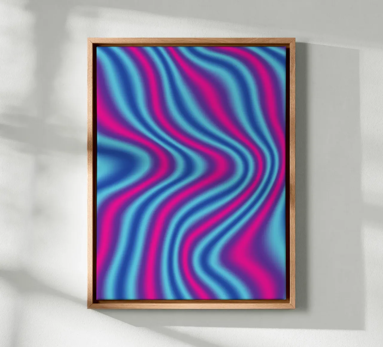 Holographic Effect 02 tela con Cornice a cassetta da tessami