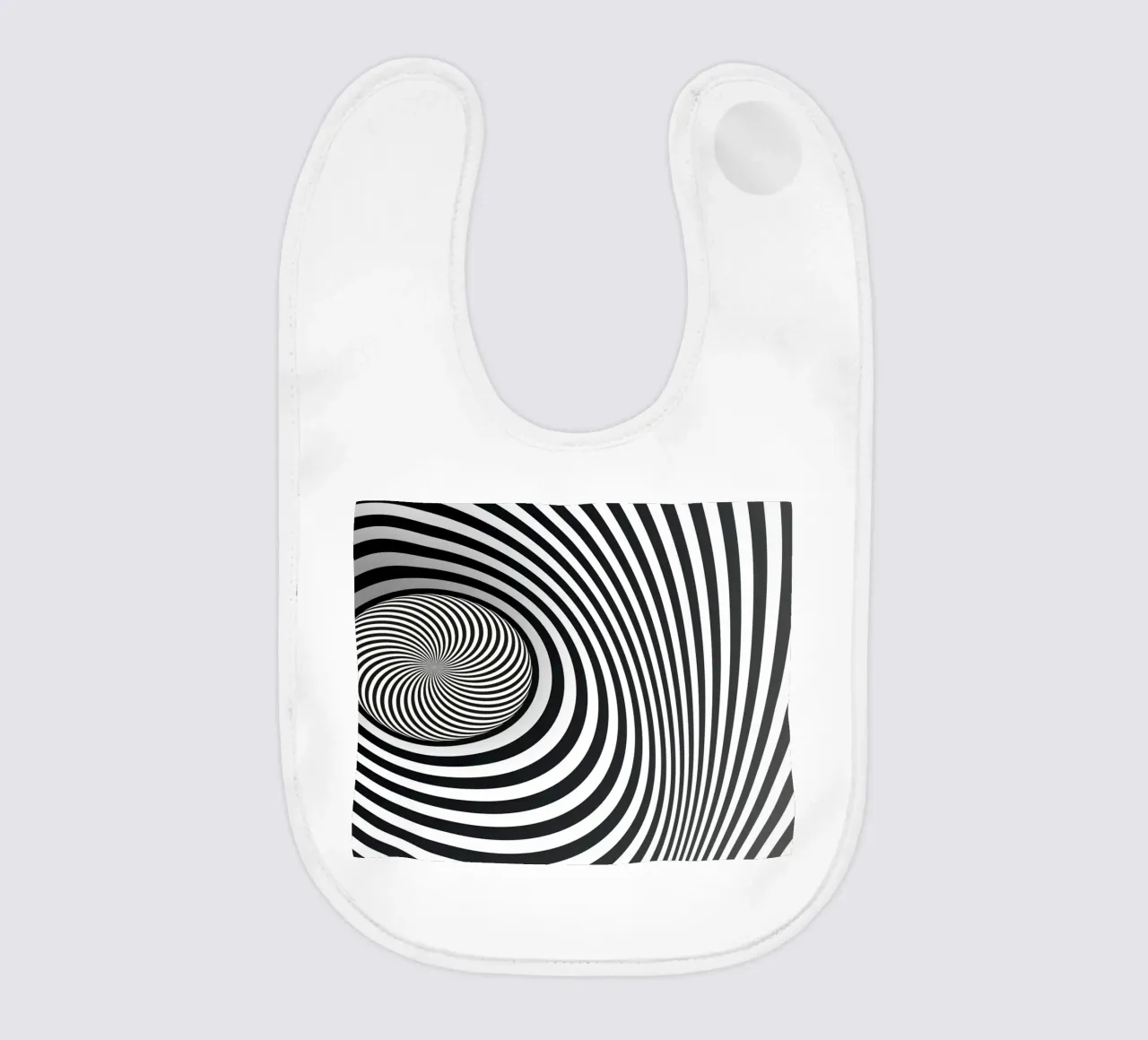 Illusione ottica moderna in bianco e nero bavaglino da Whole©