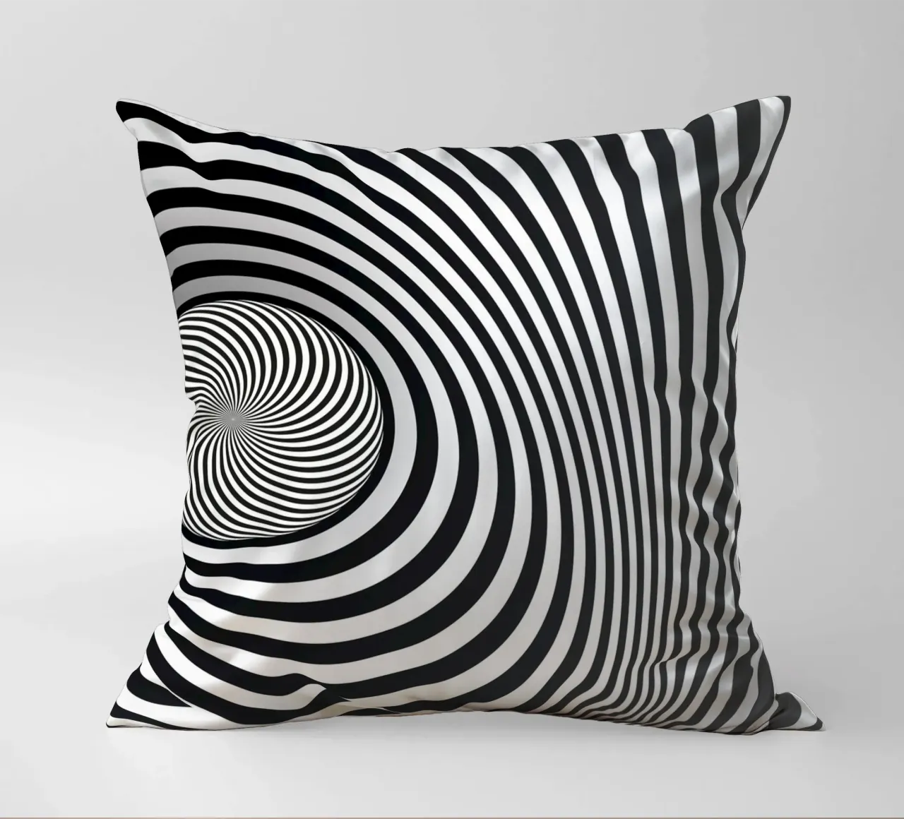 Illusione ottica moderna in bianco e nero cuscino da Whole©
