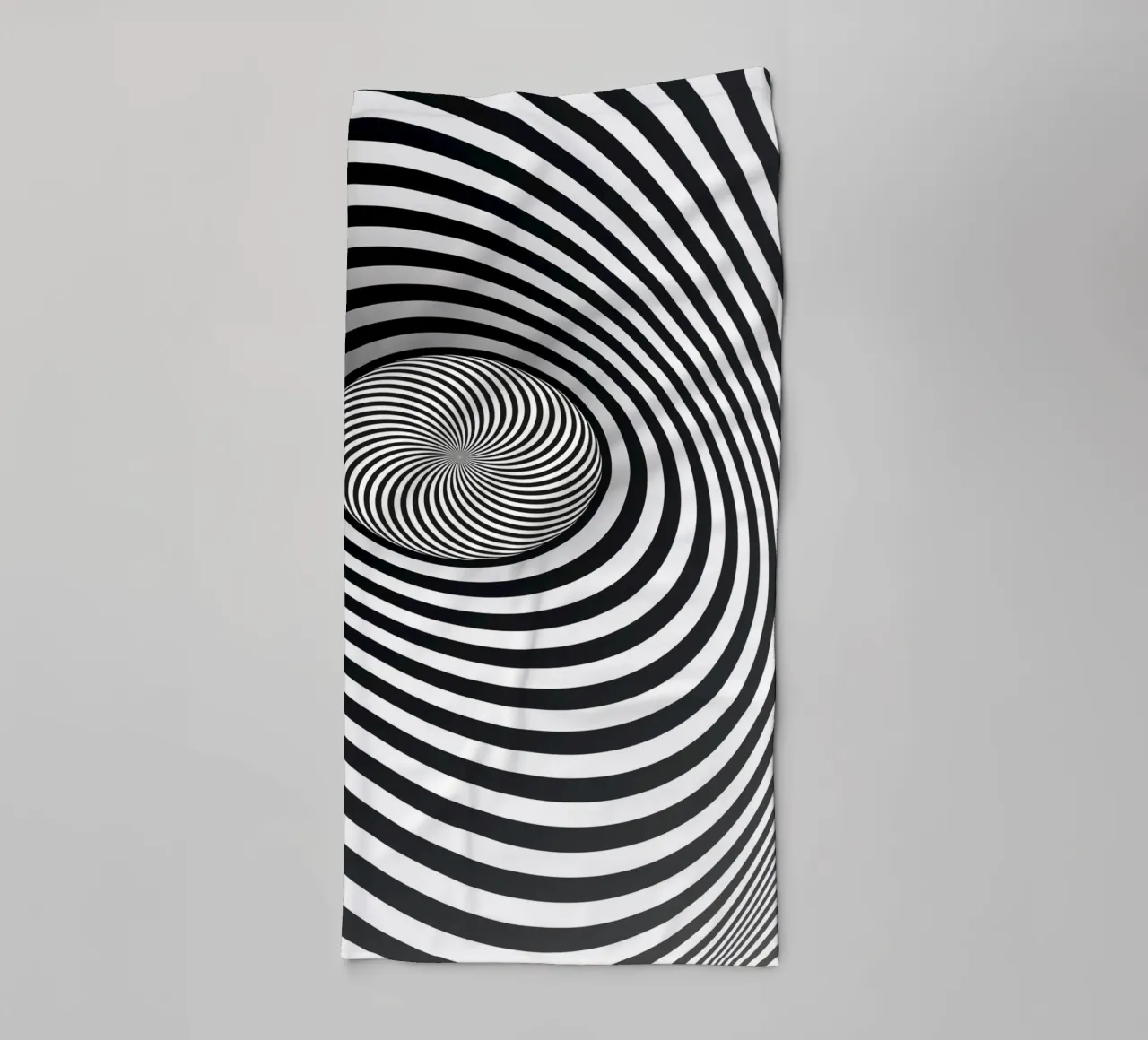 Illusione ottica moderna in bianco e nero asciugamano da bagno da Whole©