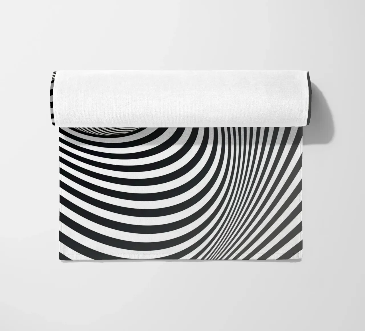 Illusione ottica moderna in bianco e nero telo mare da Whole©