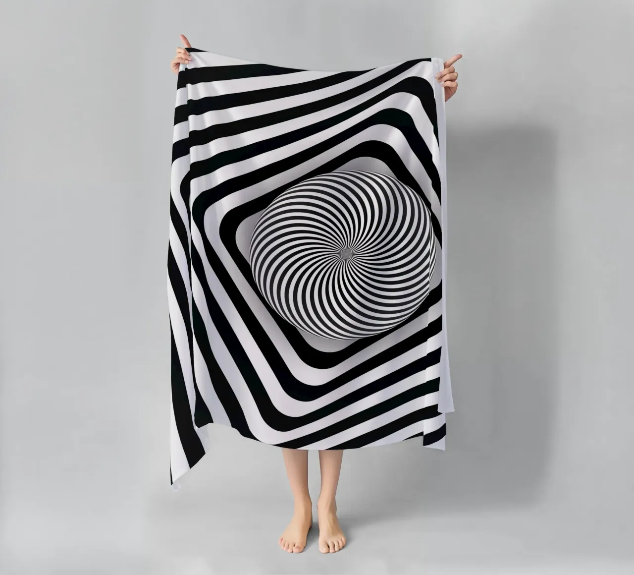 Optical illusion Modern Hypnotic beach towel by Whole©