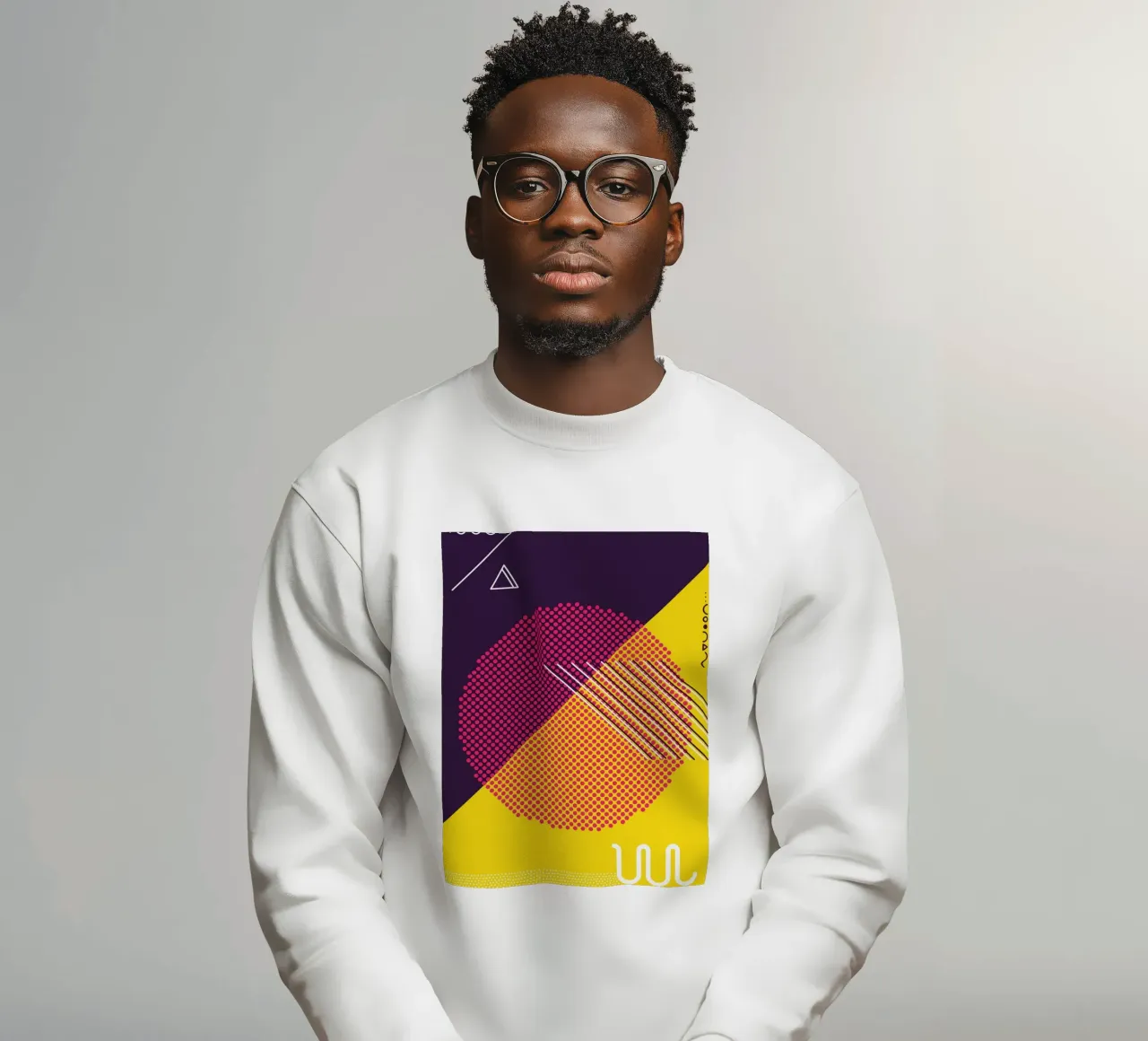 Retro Pop Art Geometrico Moderno felpa da Whole©