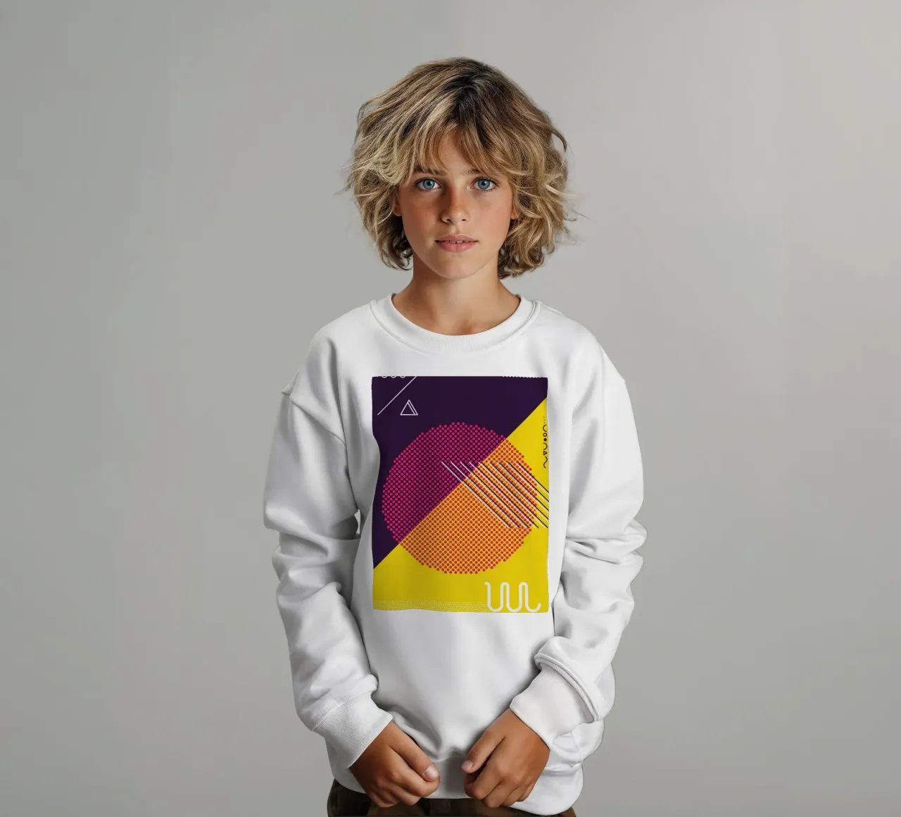 Retro Pop Art Geometrico Moderno felpa bambino da Whole©