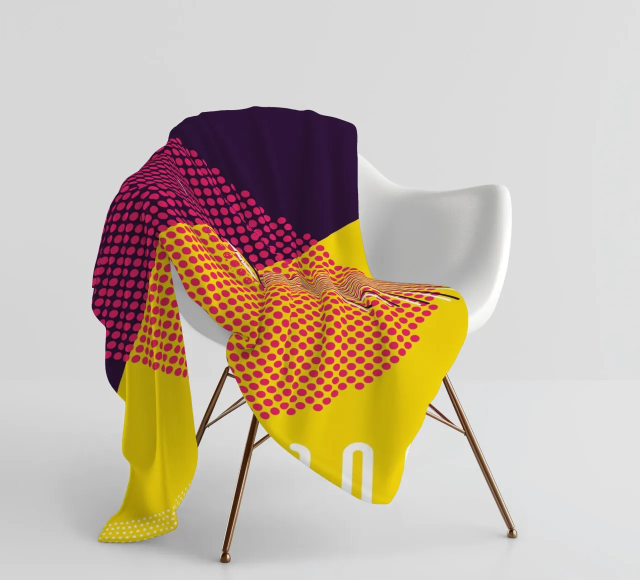 Retro Pop Art Geometrico Moderno coperta in pile da Whole©