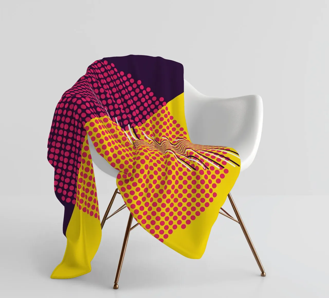 Retro Pop Art Geometrico Moderno coperta in pile da Whole©