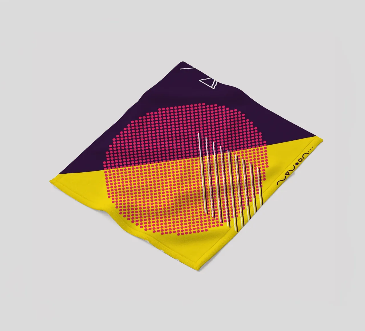 Retro Pop Art Geometrico Moderno coperta in pile da Whole©