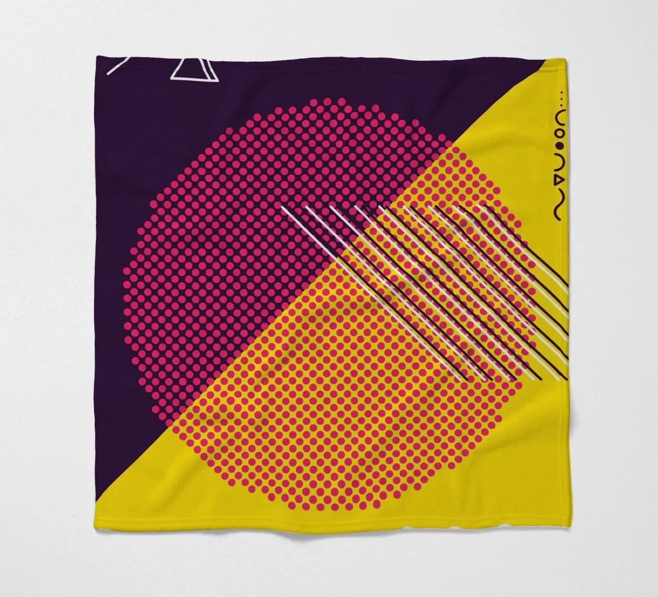 Retro Pop Art Geometrico Moderno coperta in pile da Whole©