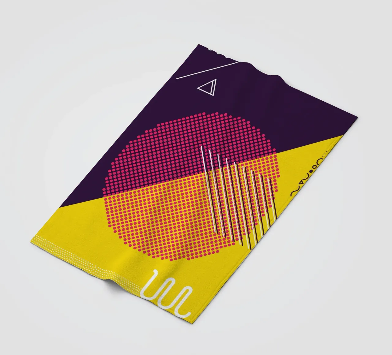 Retro Pop Art Geometrico Moderno coperta in pile da Whole©