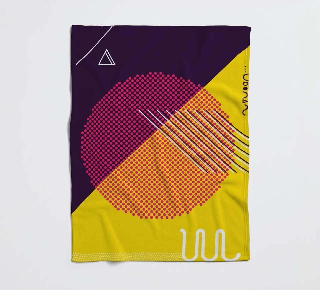 Retro Pop Art Geometrico Moderno coperta in pile da Whole©