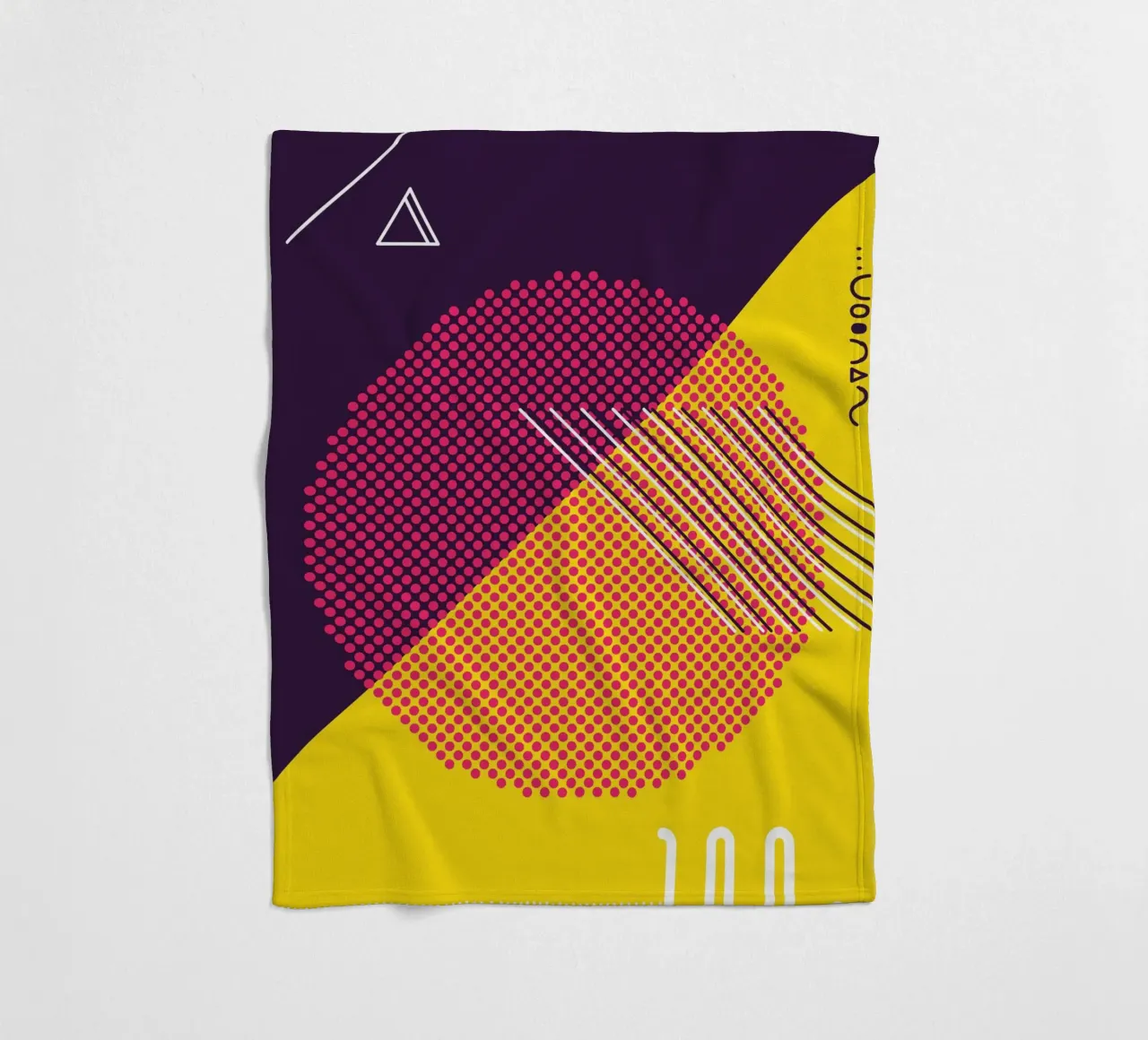 Retro Pop Art Geometrico Moderno coperta in pile da Whole©