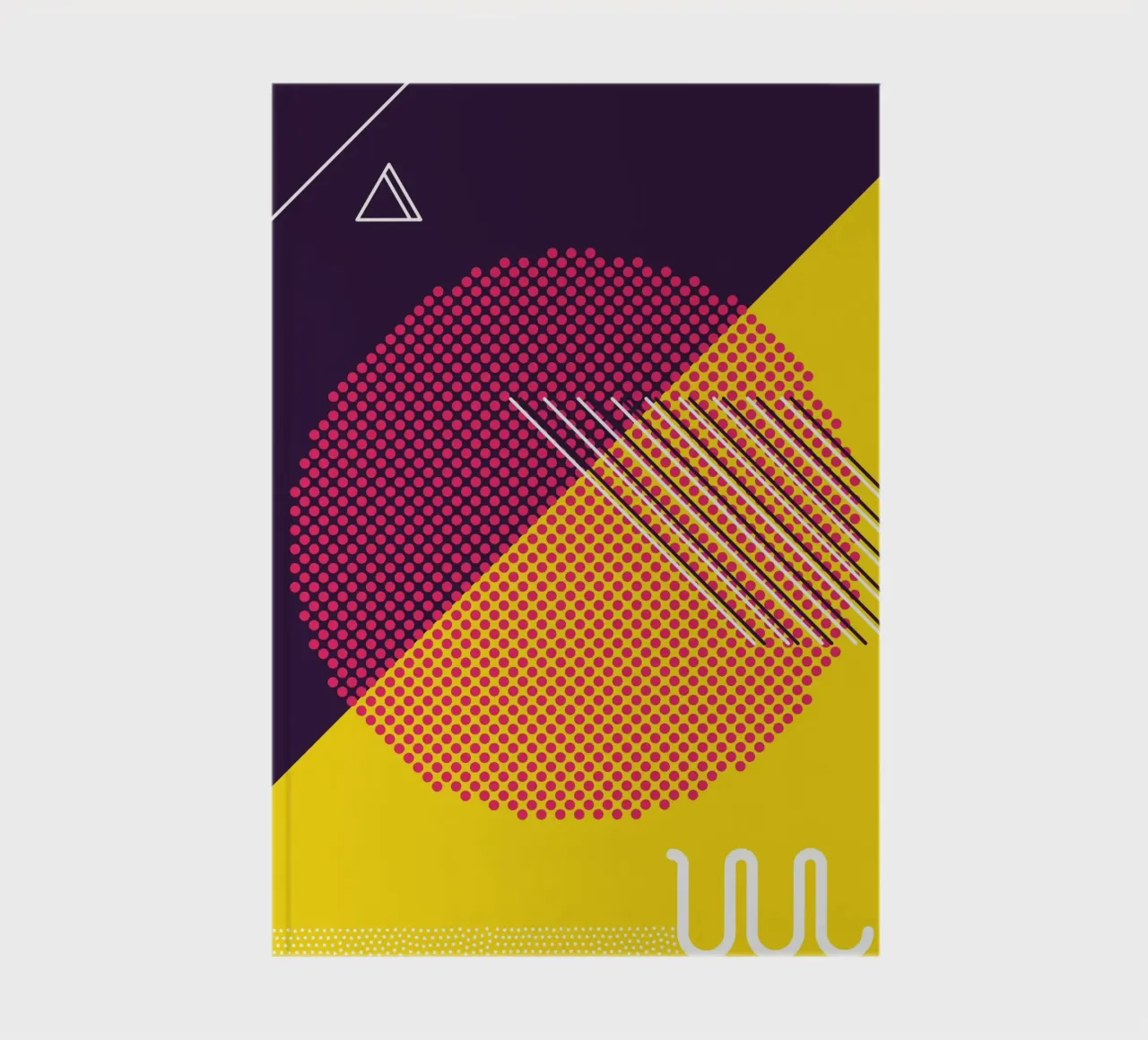 Retro Pop Art Geometric Modern notebook by Whole©