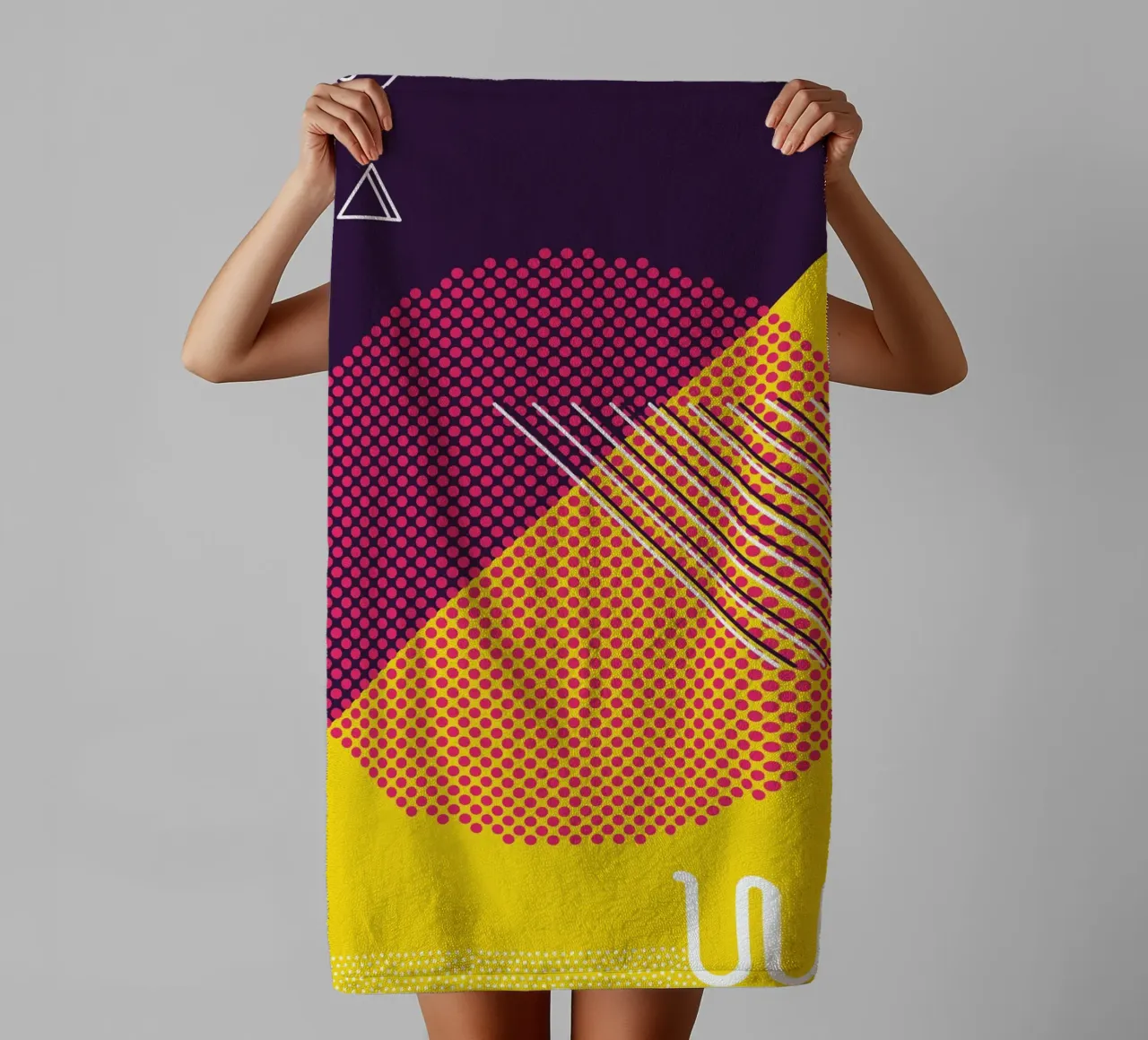 Retro Pop Art Geometrico Moderno asciugamano da bagno da Whole©
