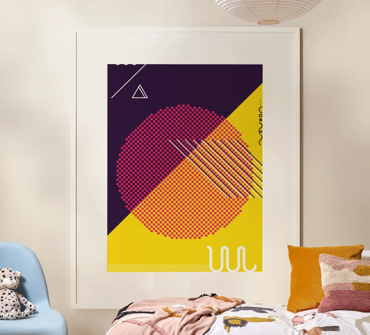 Retro Pop Art Geometrico Moderno carta hahnemühle da Whole©