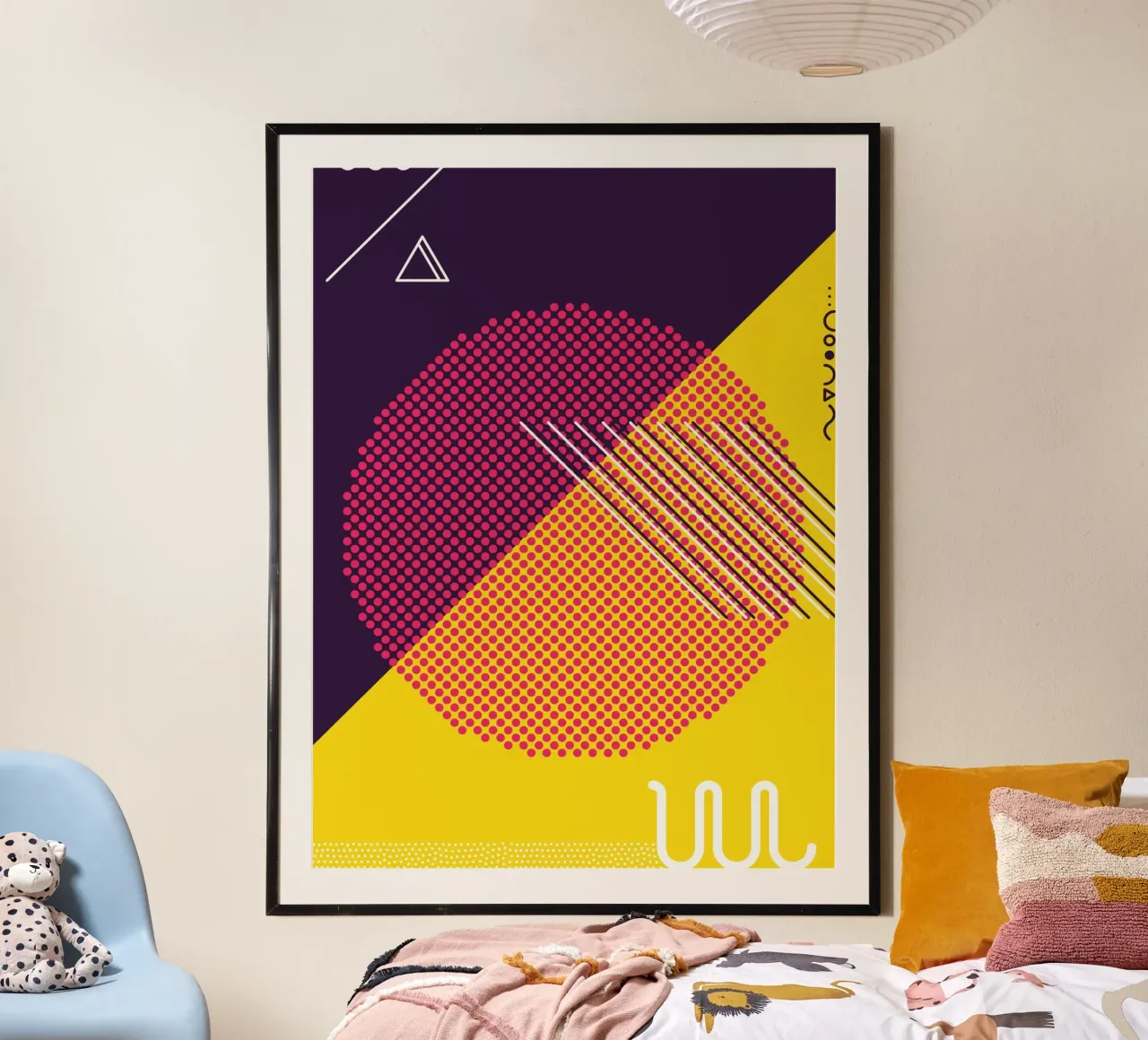 Retro Pop Art Geometrico Moderno carta hahnemühle da Whole©