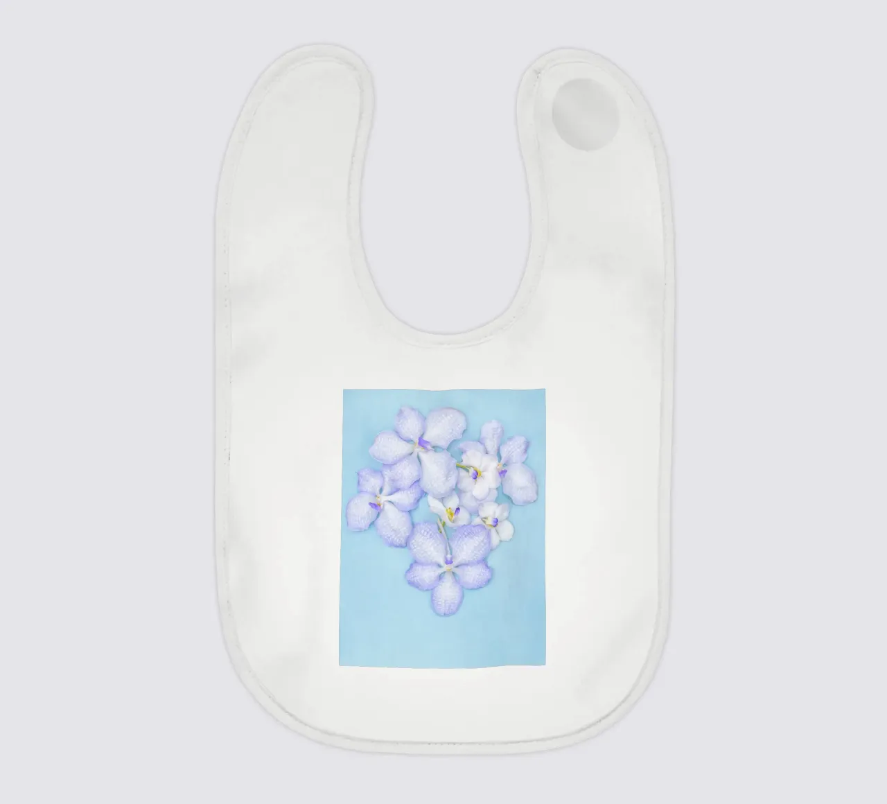 Serenity in Bloom – Lilac Orchids bavaglino da Curious Collections by Marielle Leenders