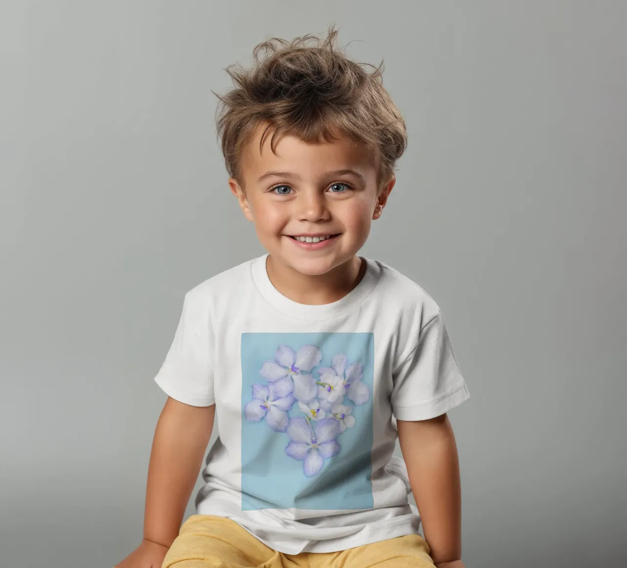 Serenity in Bloom – Lilac Orchids t-shirt bambini da Curious Collections by Marielle Leenders