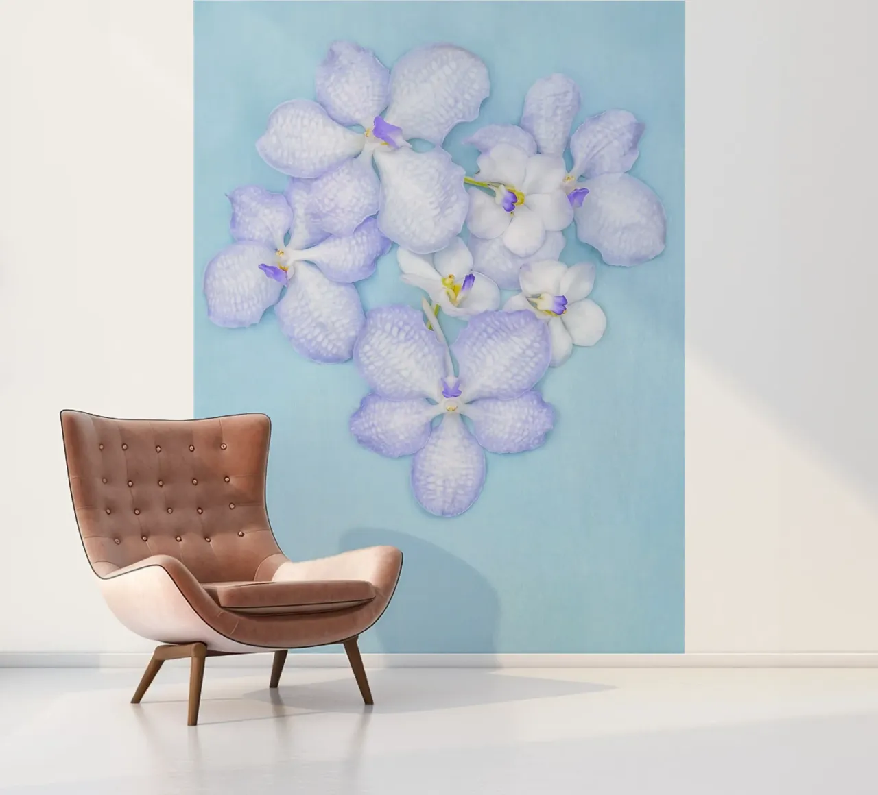 Serenity in Bloom – Lilac Orchids photo wallpaper by Curious Collections by Marielle Leenders