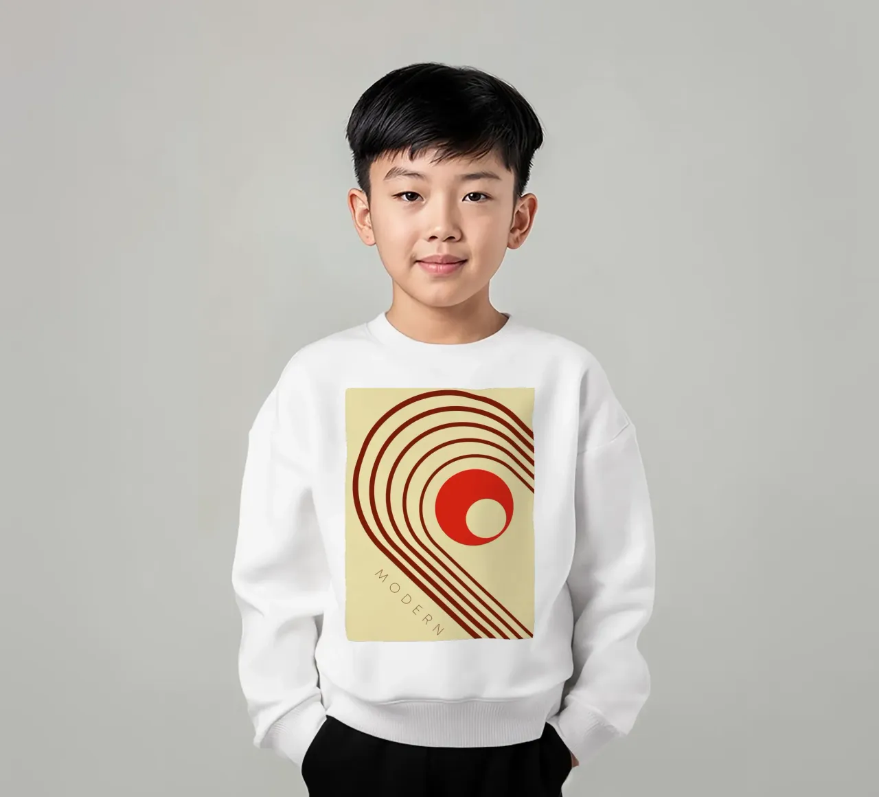 Design moderno e retrò felpa bambino da Whole©