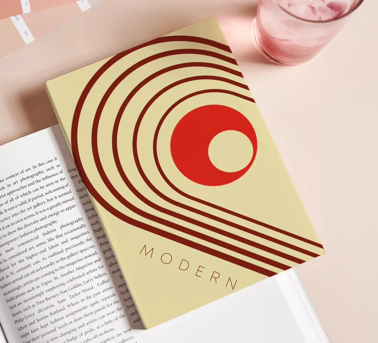 Modern retro lijnontwerp notitieboek van Whole©