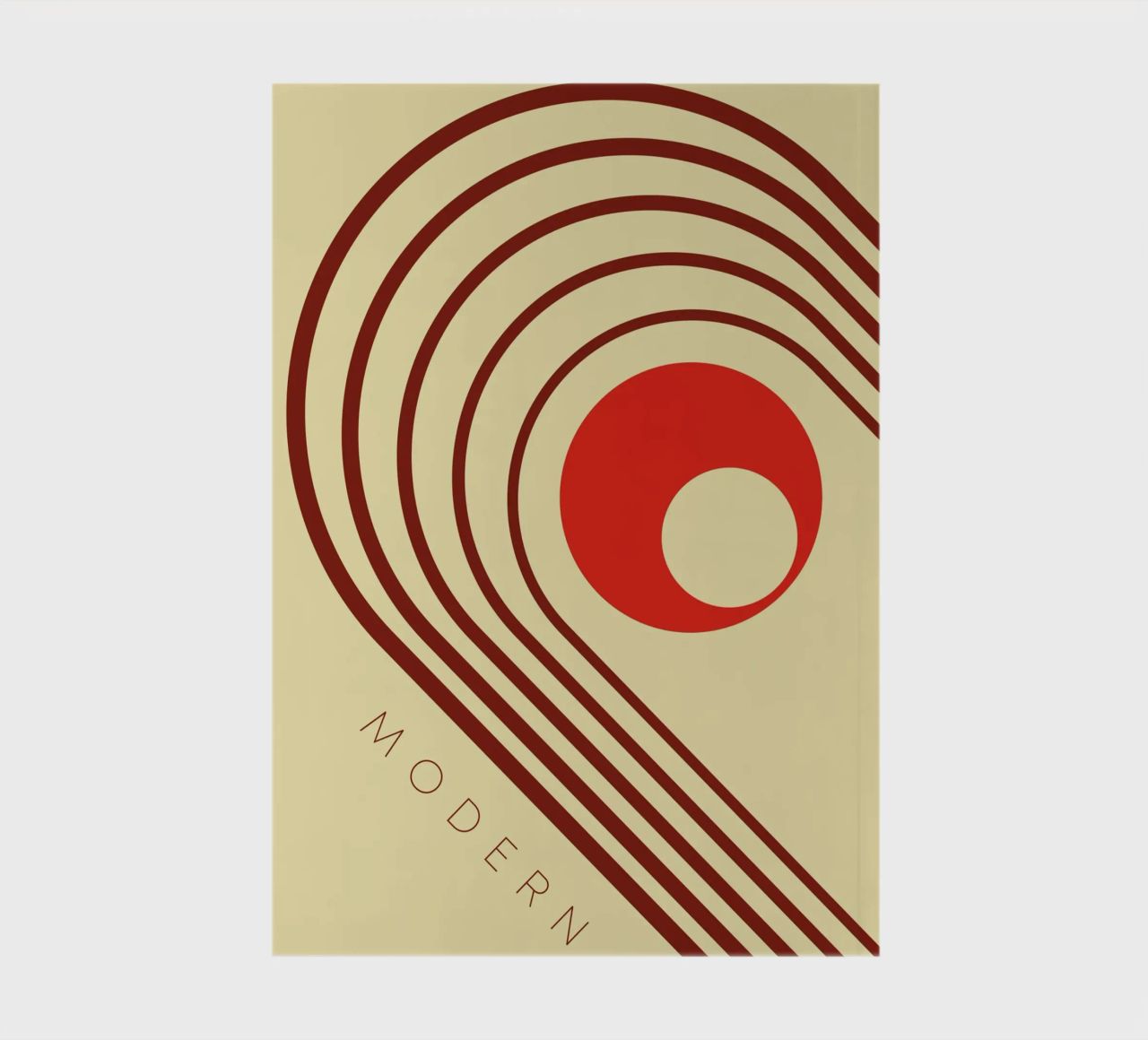 Modern retro line design notebook by Whole©