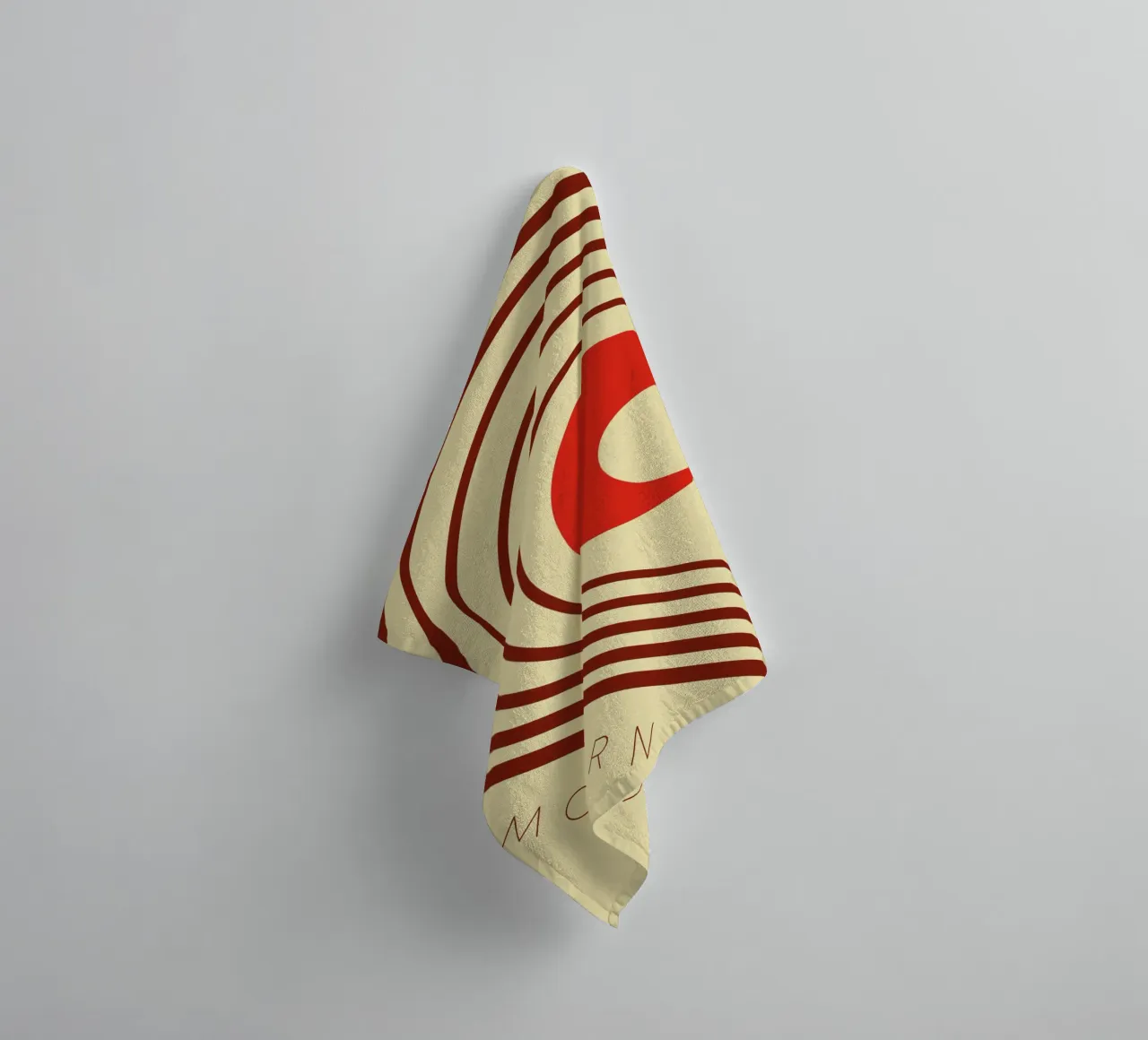 Modern retro line design towel by Whole©