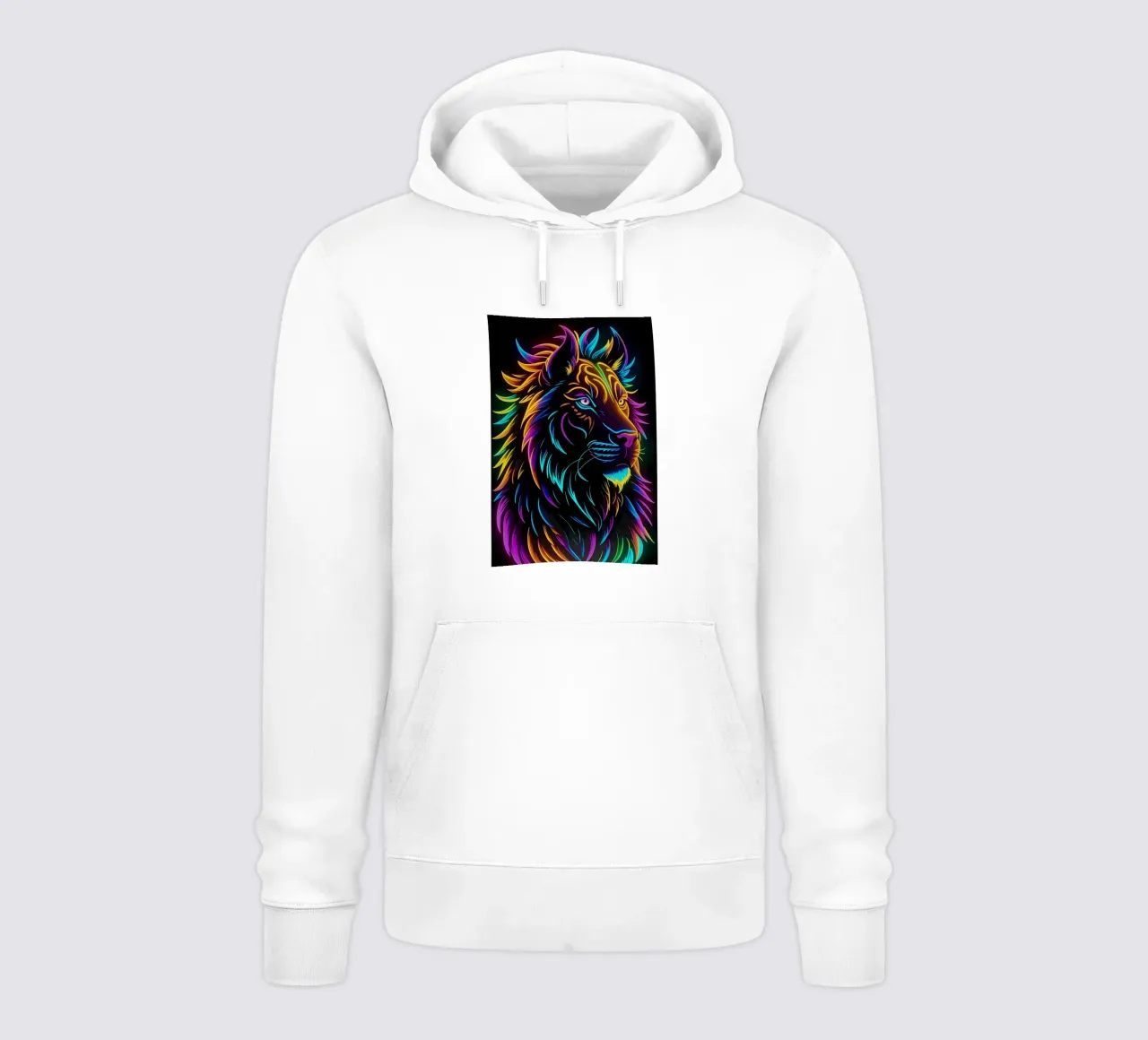 Arte al neon color leone felpa con cappuccio da MakArena