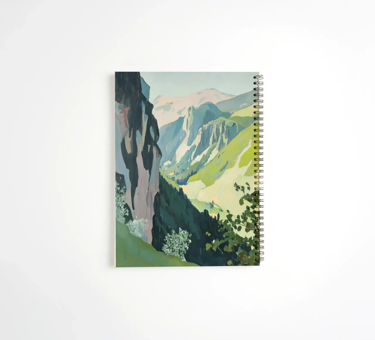 Mountains Fauvism Nature Botany spiral notebook by Euphoria Theresa