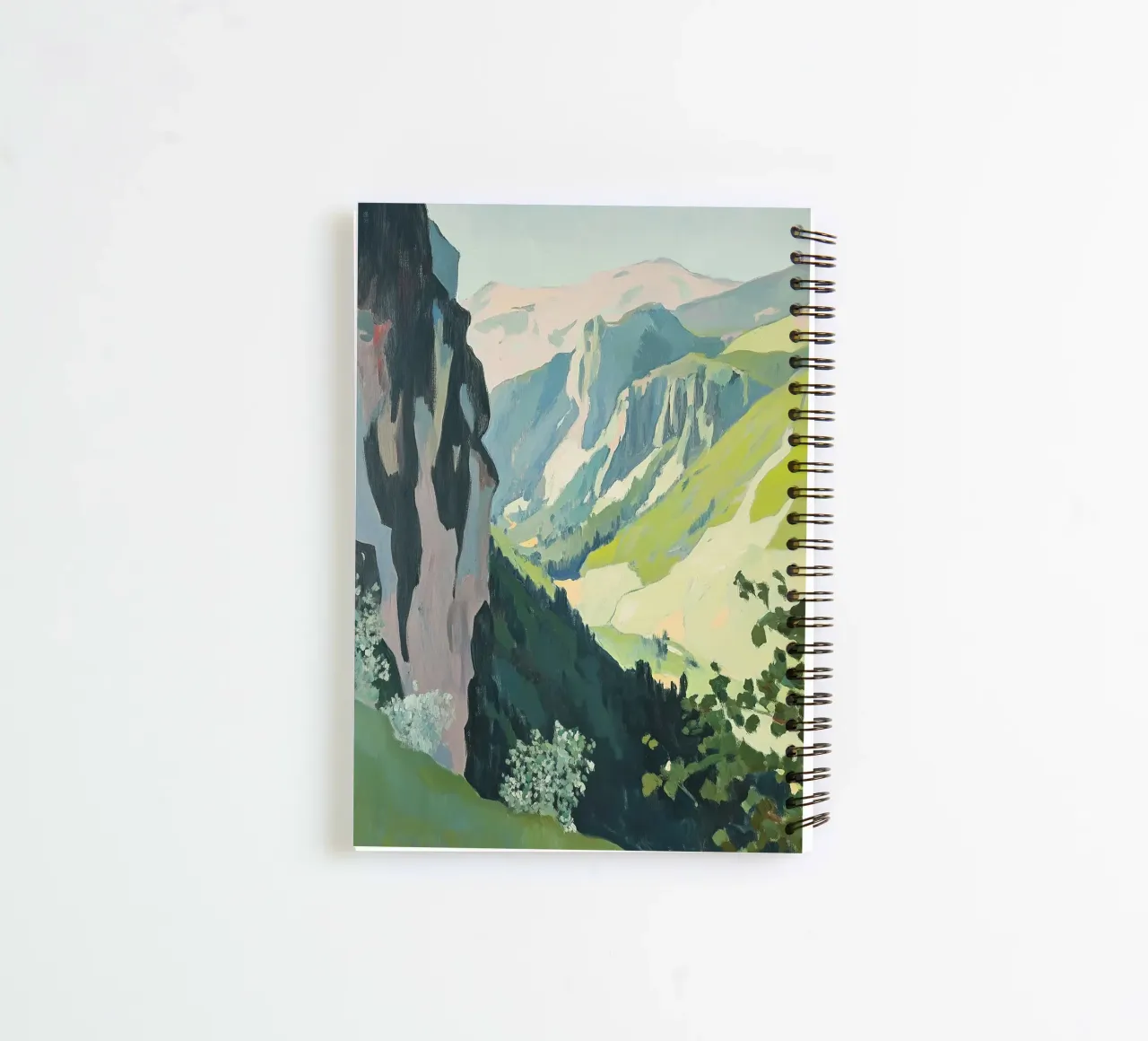 Mountains Fauvism Nature Botany spiral notebook by Euphoria Theresa