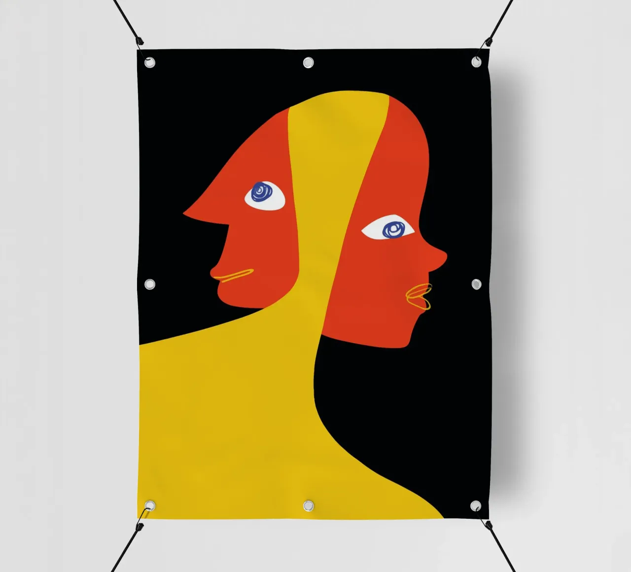 Abstraktes Doppelportrait PVC Plane von Whole©