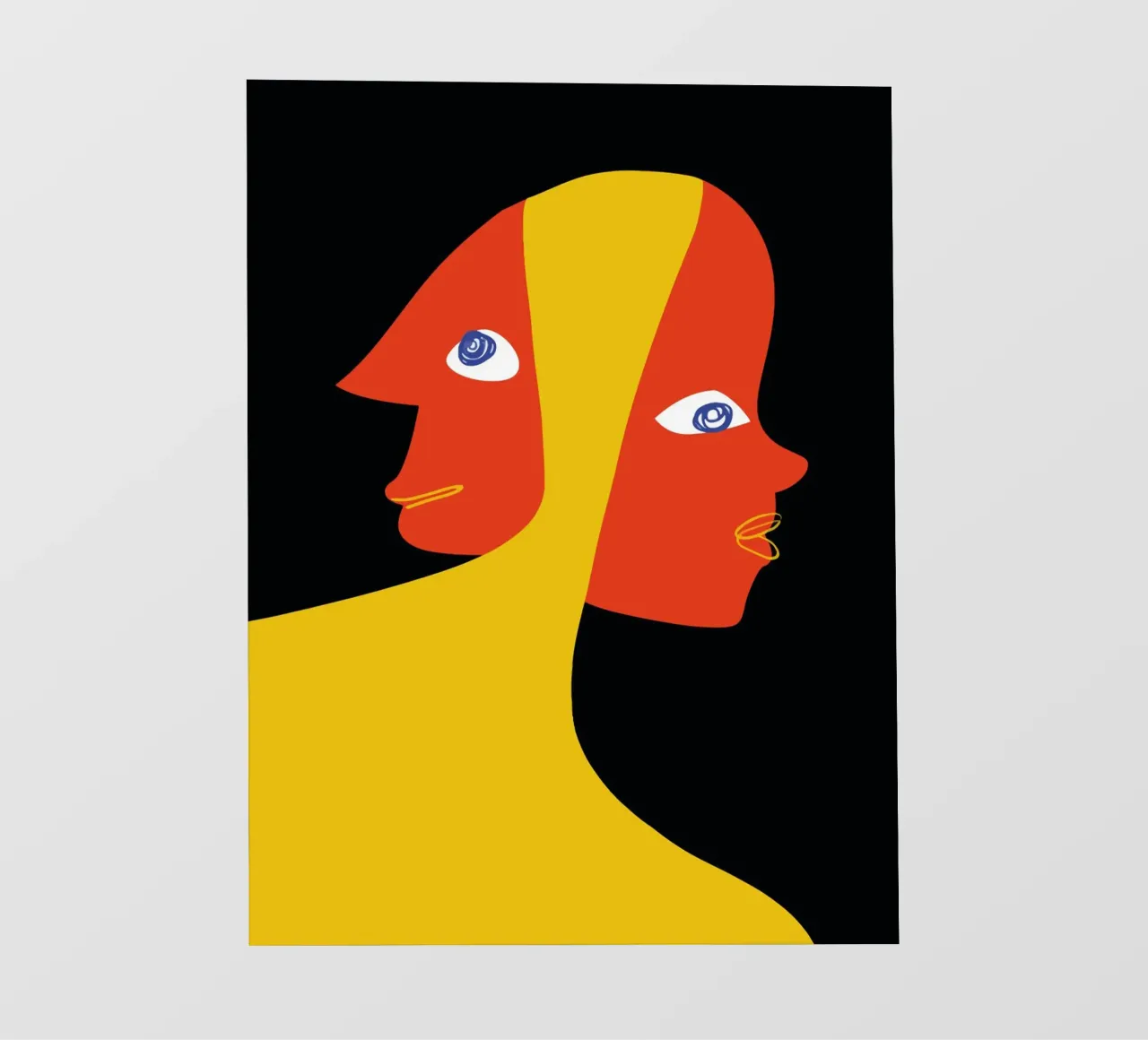 Abstraktes Doppelportrait PVC Plane von Whole©