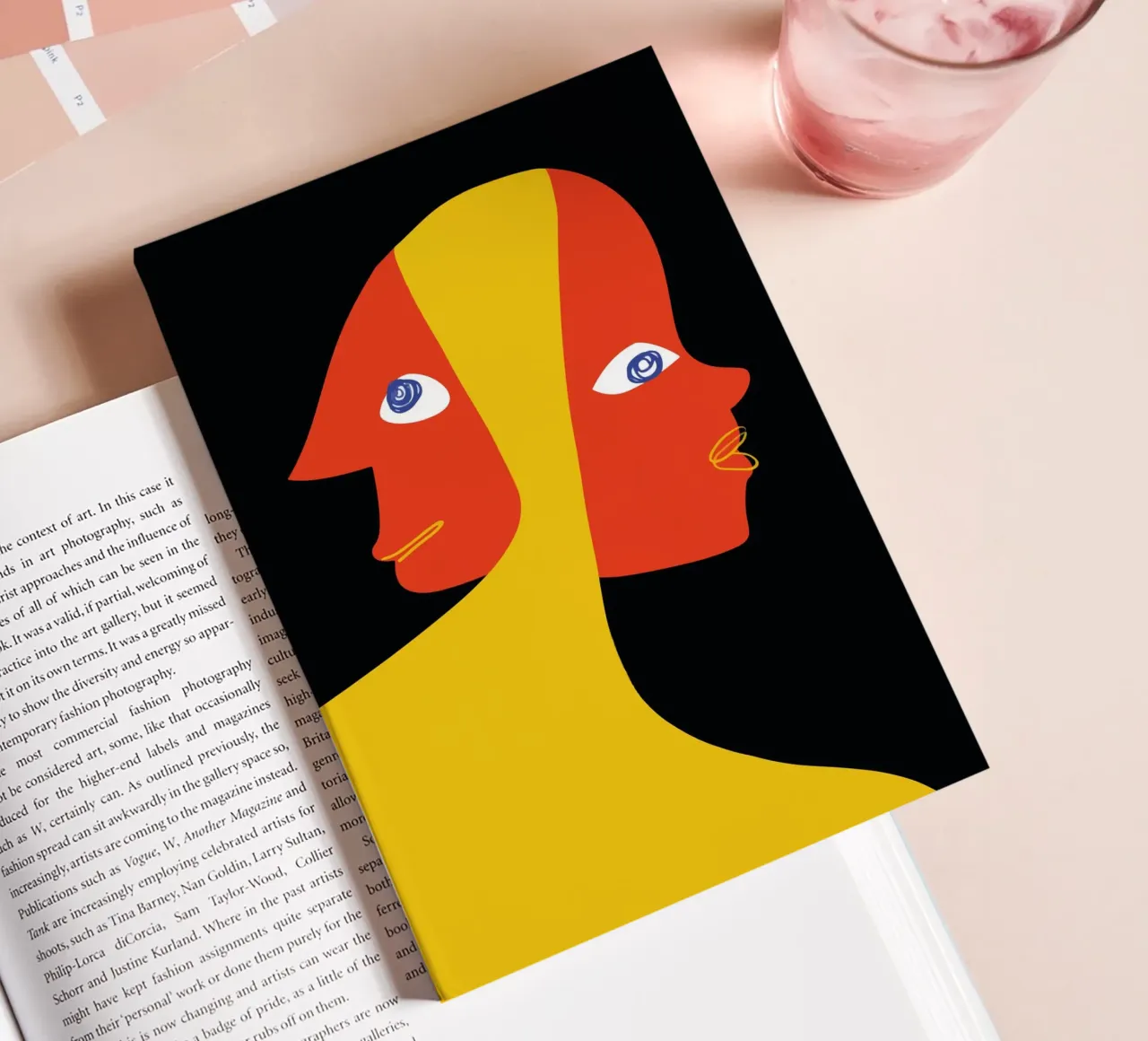Abstract double portrait notebook by Whole©