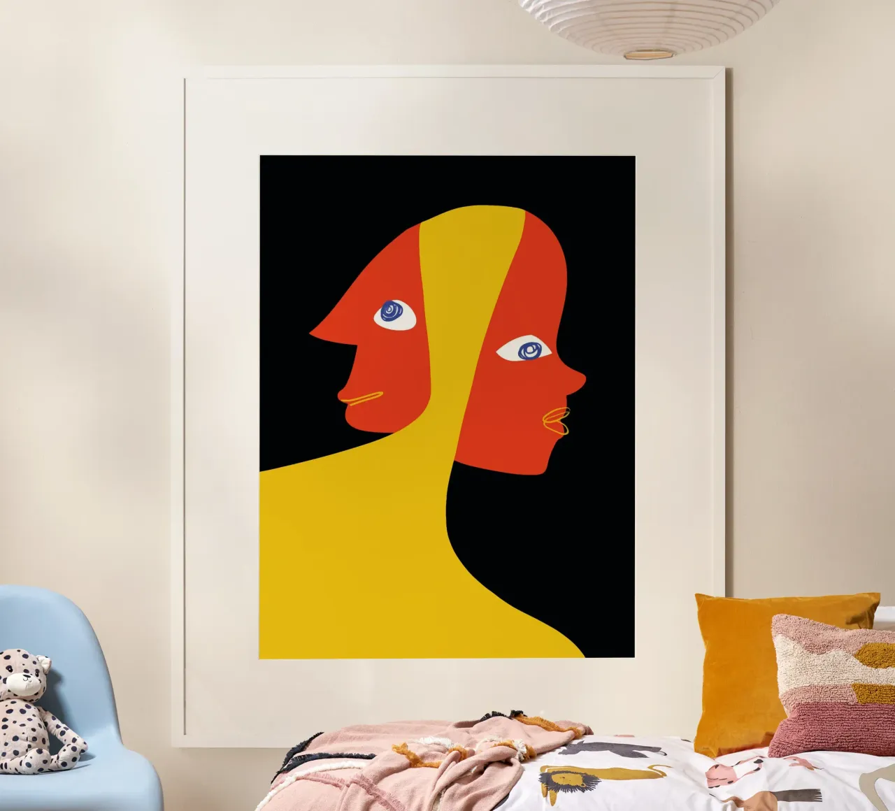 Abstract double portrait hahnemühle by Whole©
