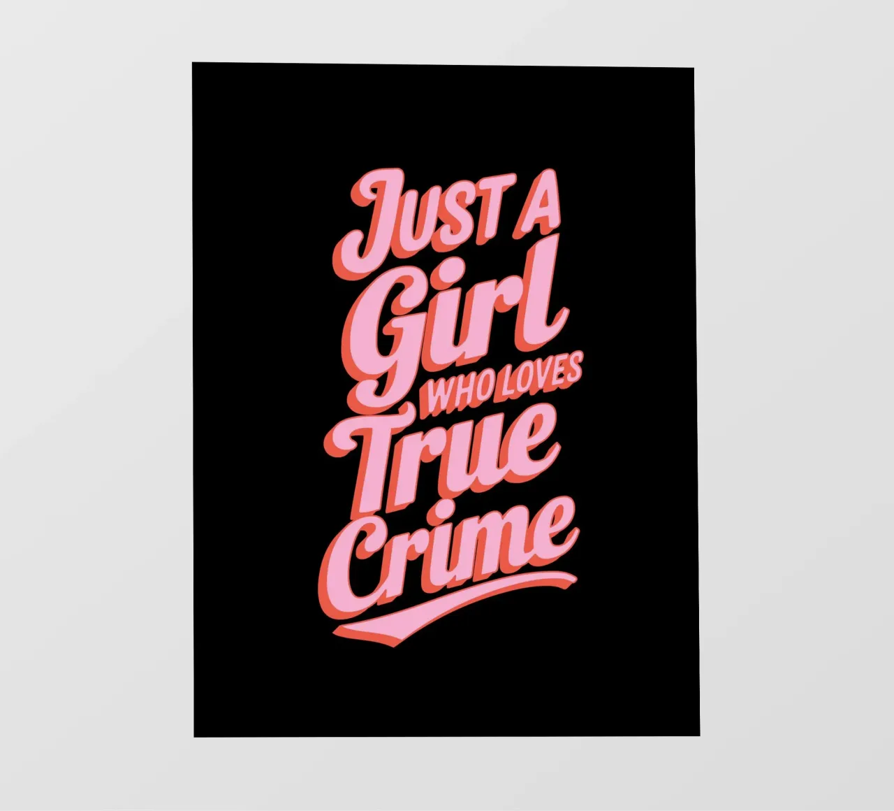 Juste une fille qui aime les crimes authentiques film rétro-éclairé de cafelab