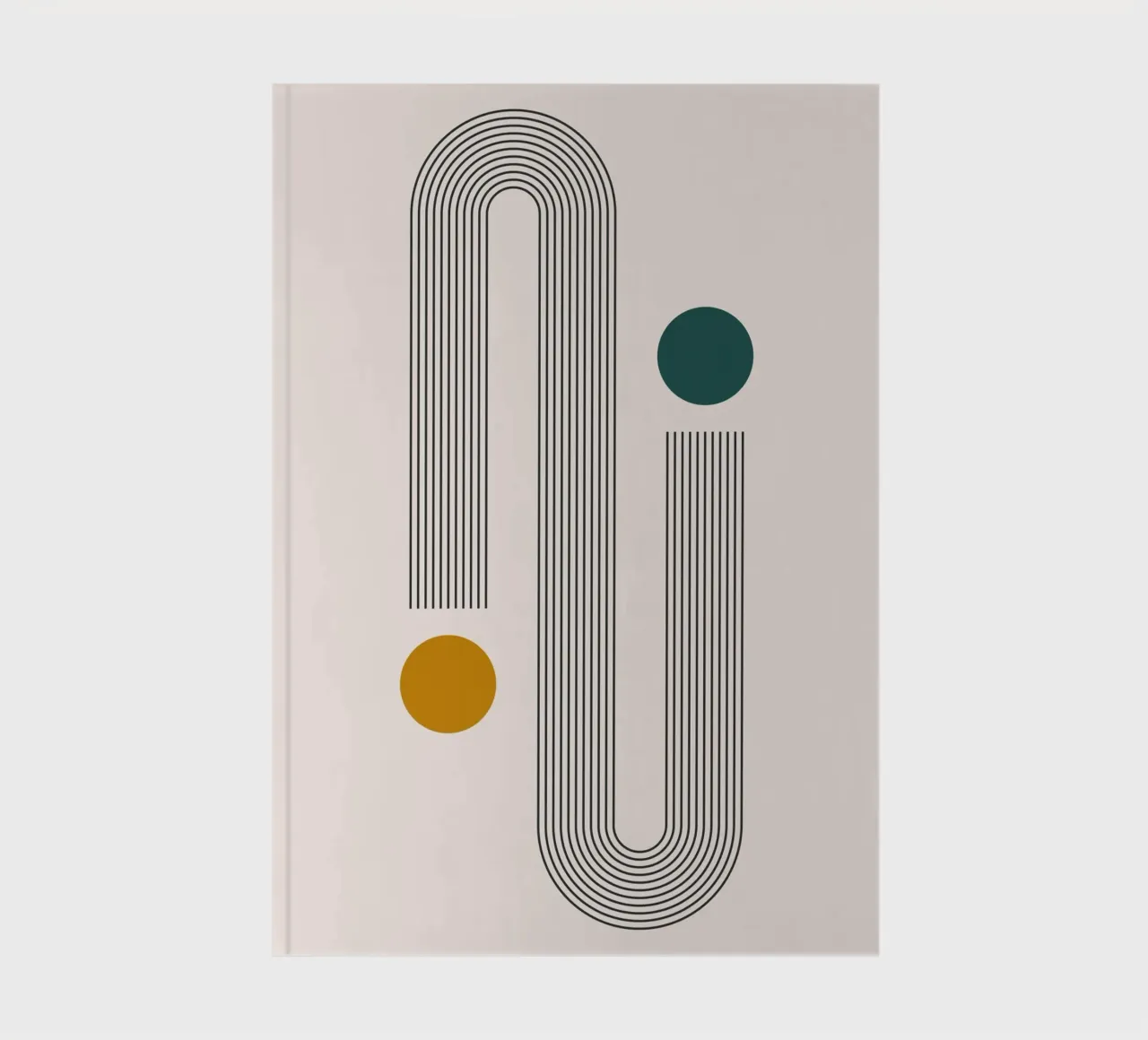 Abstract line art Minimalist notebook by Whole©