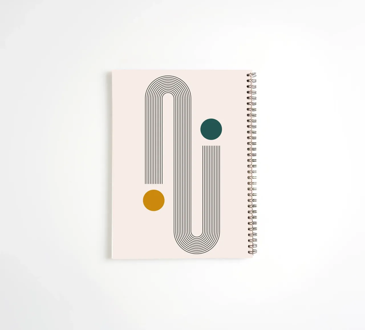 Abstract line art Minimalist spiral notebook by Whole©