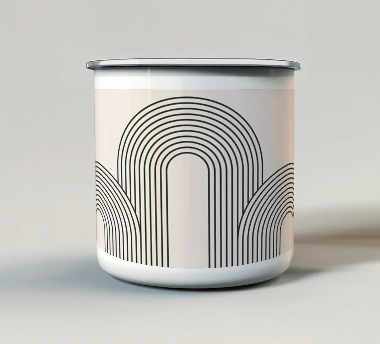 Archi geometrici Minimalista tazza in smalto da Whole©